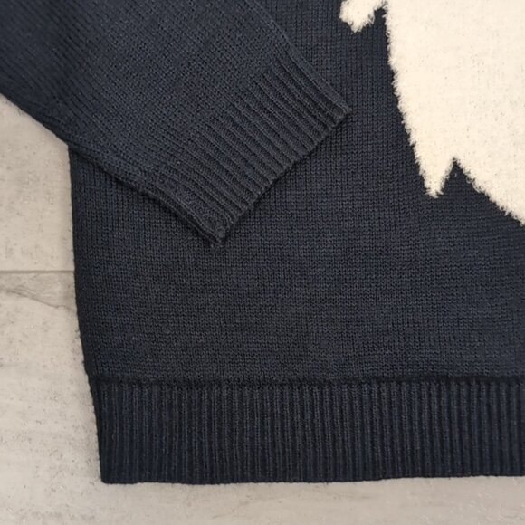 Pull & Bear Ugly Christmas Sweater Cool Santa Claus Yo Ho Ho Crew Neck Pullover - Picture 6 of 10